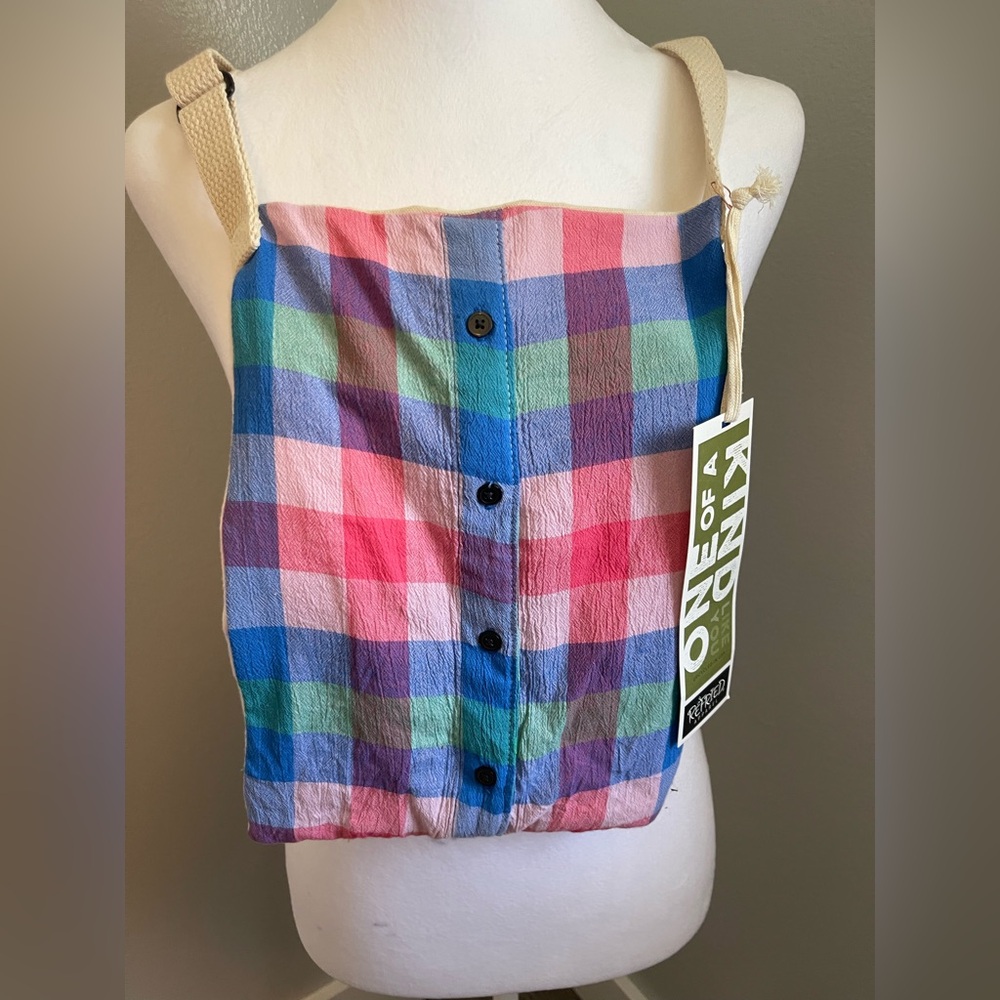 NWT: ONE OF A KIND Colorful Plaid CrossBody Purse